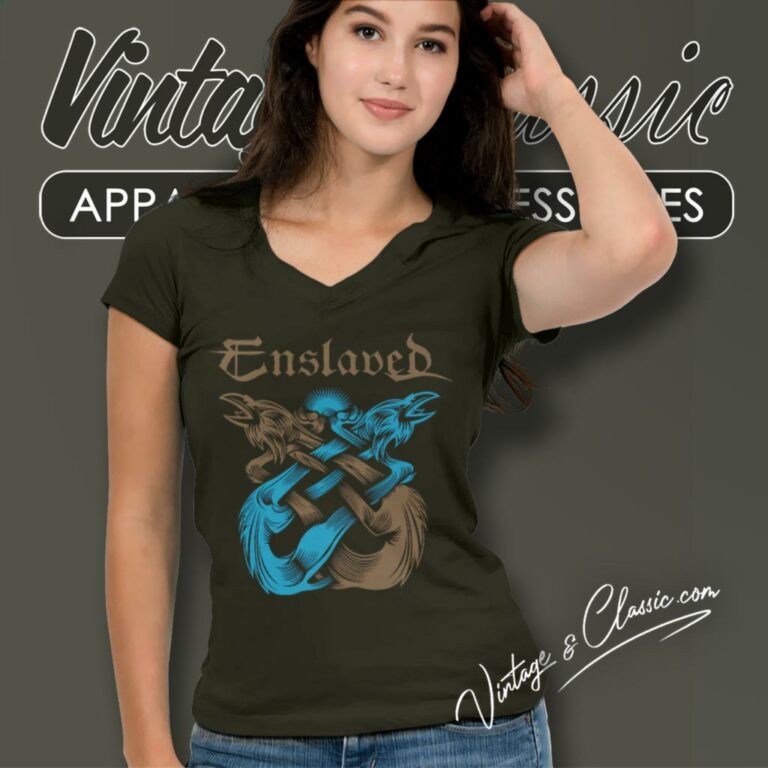 Enslaved Ravens V Neck TShirt Enslaved Ravens V Neck TShirt