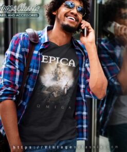 Epica Shirt Omega Cover Art V Neck TShirt