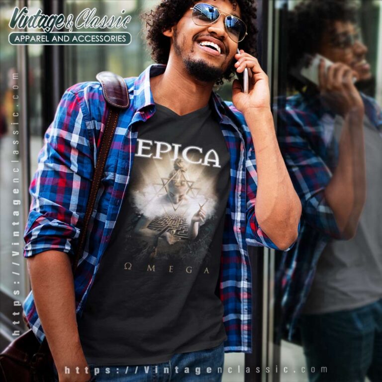 Epica Shirt Omega Cover Art V Neck TShirt Epica Shirt Omega Cover Art V Neck TShirt