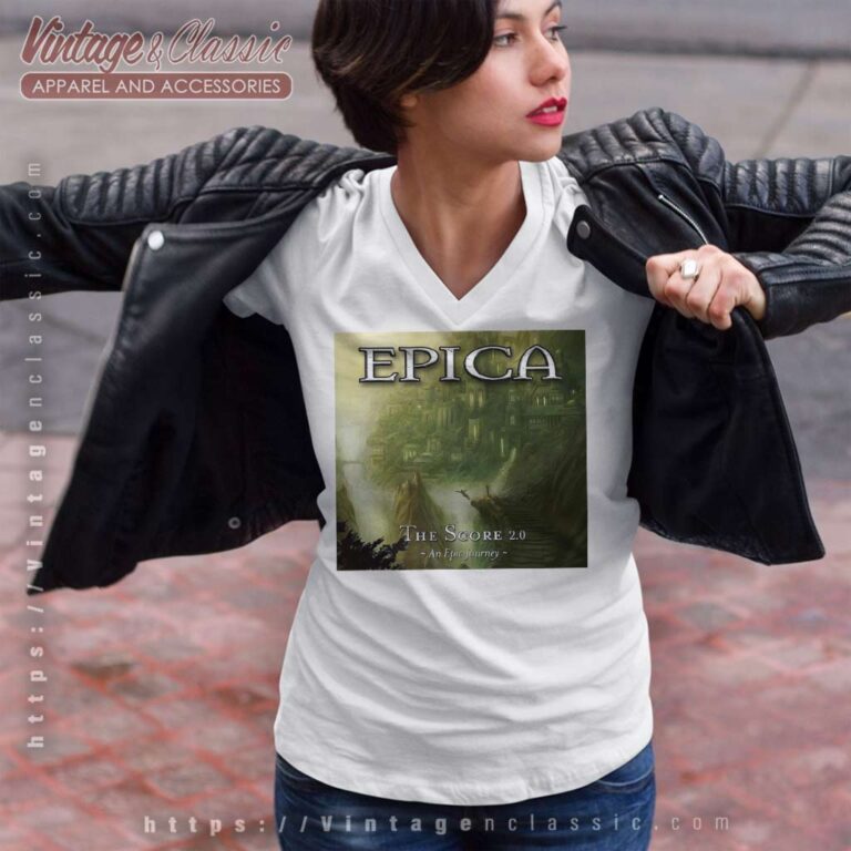 Epica Shirt The Score An Epic Journey V Neck TShirt Epica Shirt The Score An Epic Journey V Neck TShirt