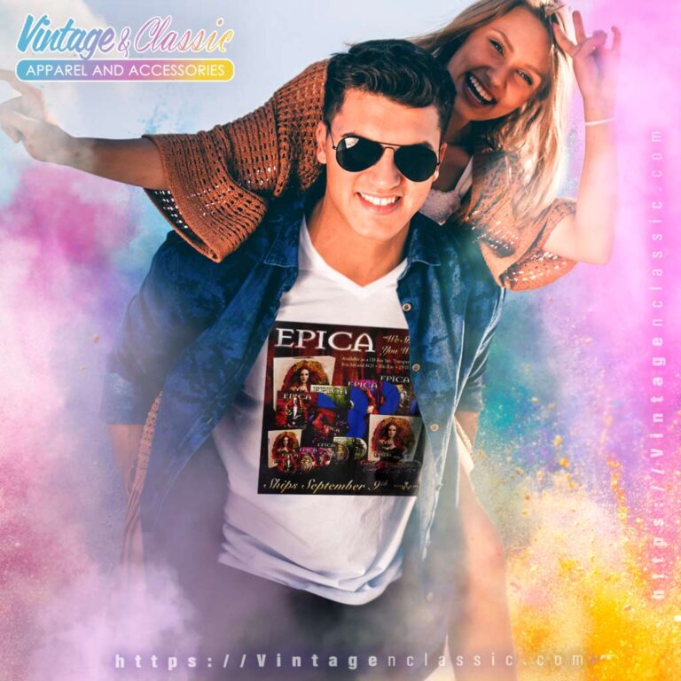 Epica Shirt We Will Take You With Us V Neck TShirt Epica Shirt We Will Take You With Us V Neck TShirt