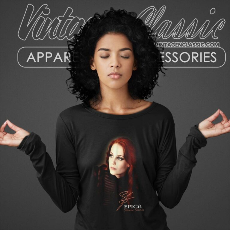 Epica Simone Simons Portrait Shirt Long Sleeve Tee Epica Simone Simons Portrait Shirt Long Sleeve Tee
