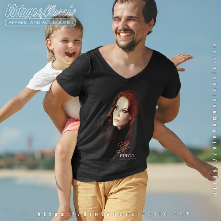 Epica Simone Simons Portrait Shirt V Neck TShirt Epica Simone Simons Portrait Shirt V Neck TShirt