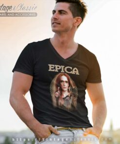 Epica Skull Key V Neck TShirt