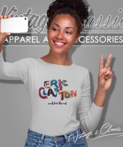 Eric Clapton Shirt Behind The Sun Tour 1985 Ringer Long Sleeve Tee