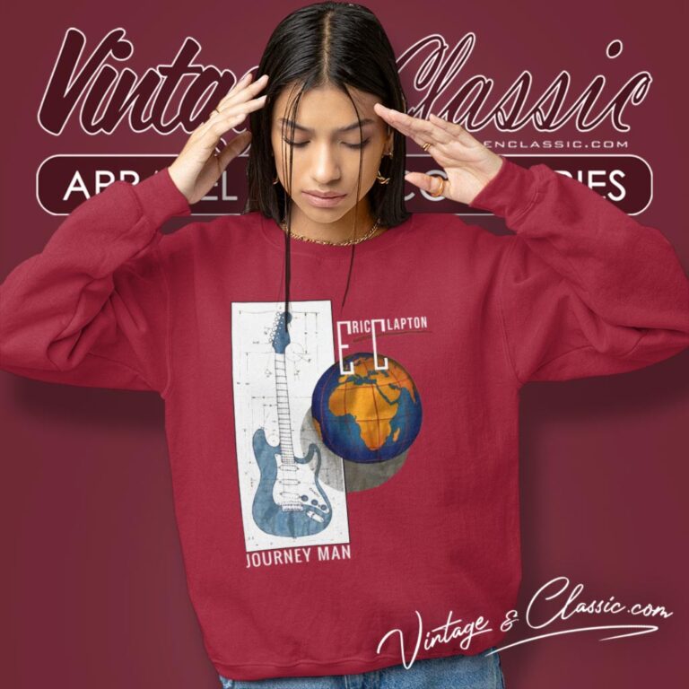 Eric Clapton Shirt Journeyman World Tour 1990 Guitar Rock Sweatshirt Eric Clapton Shirt Journeyman World Tour 1990 Guitar Rock Sweatshirt