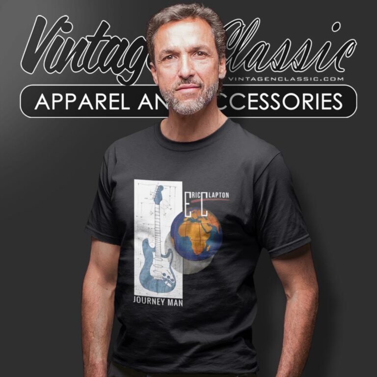 Eric Clapton Shirt Journeyman World Tour 1990 Guitar Rock T Shirt Eric Clapton Shirt Journeyman World Tour 1990 Guitar Rock T Shirt