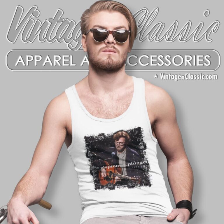 Eric Clapton Shirt Unplugged Album Cover Tank Top Racerback Eric Clapton Shirt Unplugged Album Cover Tank Top Racerback
