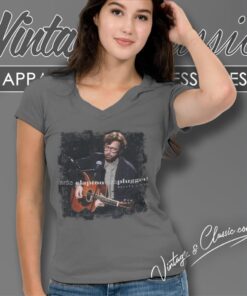 Eric Clapton Shirt Unplugged Album Cover V Neck TShirt