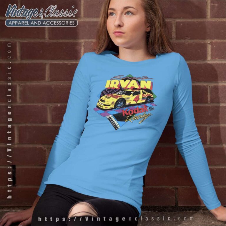 Ernie Irvan Nascar Kodak Film Racing Vintage Long Sleeve Tee Ernie Irvan Nascar Kodak Film Racing Vintage Long Sleeve Tee