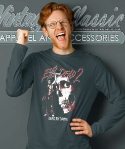 Evil Dead 2 Ash And Skull Long Sleeve Tee