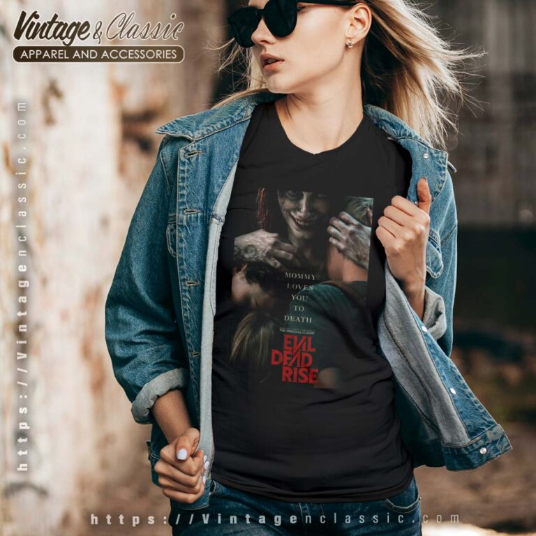 Evil Dead Rise 2023 Poster Vneck Evil Dead Rise 2023 Poster Vneck