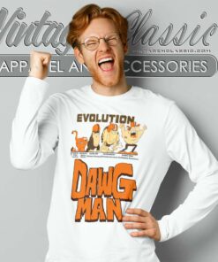Evolution Of Dawg Man Cleveland Browns Long Sleeve Tee