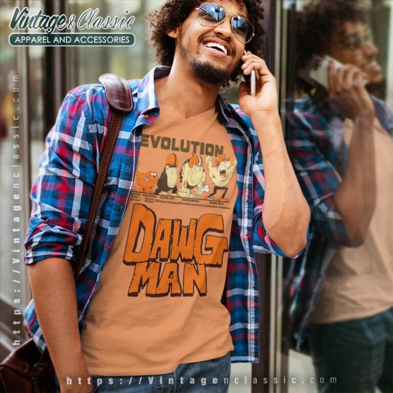 Evolution Of Dawg Man Cleveland Browns V Neck TShirt Evolution Of Dawg Man Cleveland Browns V Neck TShirt