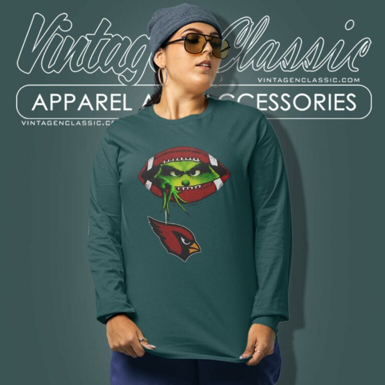 Ew People The Grinch Hold Arizona Cardinals Logo Long Sleeve Tee Ew People The Grinch Hold Arizona Cardinals Logo Long Sleeve Tee
