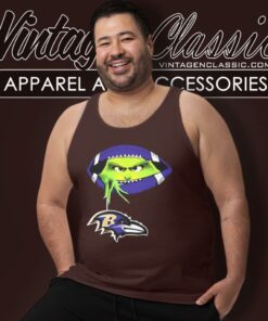 Ew People The Grinch Hold Baltimore Ravens Logo Tank Top Racerback