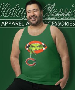 Ew People The Grinch Hold Chicago Bears Logo Tank Top Racerback