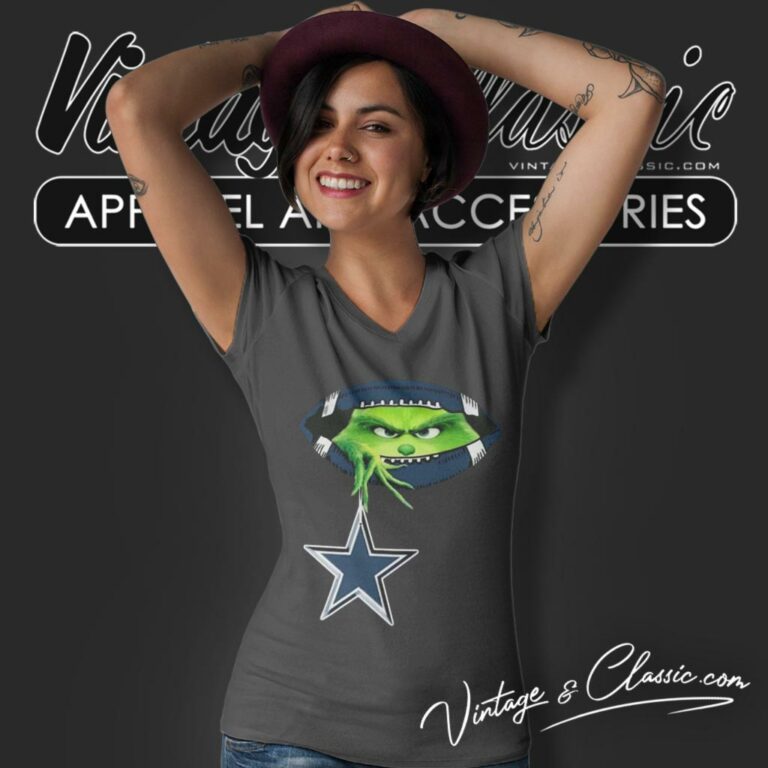 Ew People The Grinch Hold Dallas Cowboys Logo V Neck TShirt Ew People The Grinch Hold Dallas Cowboys Logo V Neck TShirt