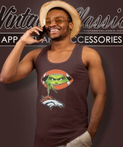 Ew People The Grinch Hold Denver Broncos Logo Tank Top Racerback