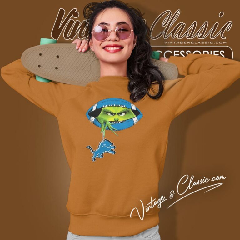 Ew People The Grinch Hold Detroit Lions Logo Sweatshirt Ew People The Grinch Hold Detroit Lions Logo Sweatshirt