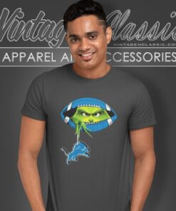 Ew People The Grinch Hold Detroit Lions Logo T Shirt