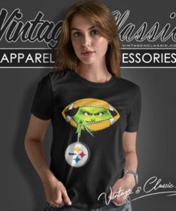 Ew People The Grinch Hold Pittsburgh Steelers Logo Women T Shirt