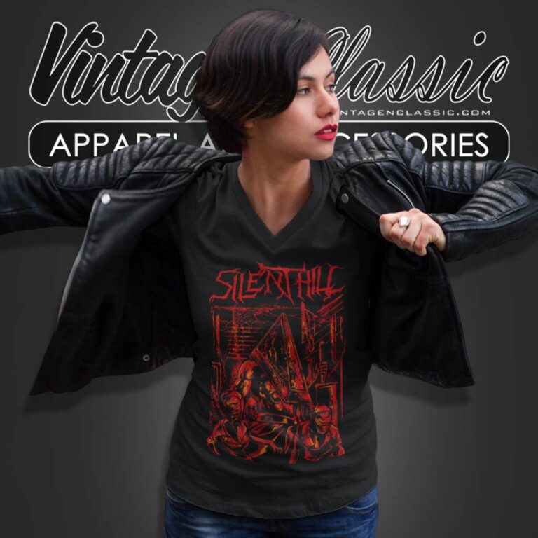 Exhume The Wretched Silent Hill V Neck TShirt Exhume The Wretched Silent Hill V Neck TShirt