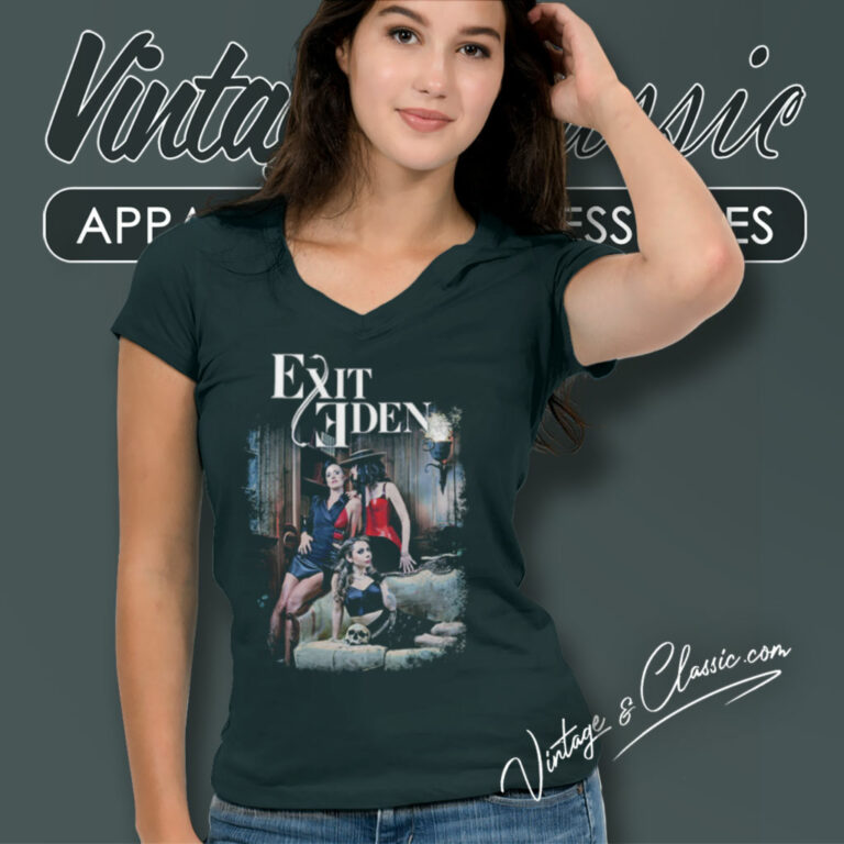 Exit Eden Shirt Femme Fatale V Neck TShirt Exit Eden Shirt Femme Fatale V Neck TShirt