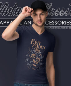 Exit Eden Shirt Silver And Gold V Neck TShirt