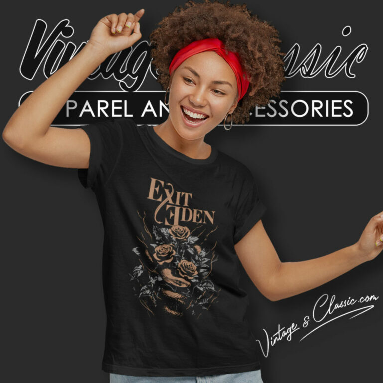 Exit Eden Shirt Silver And Gold Women T Shirt Exit Eden Shirt Silver And Gold Women T Shirt