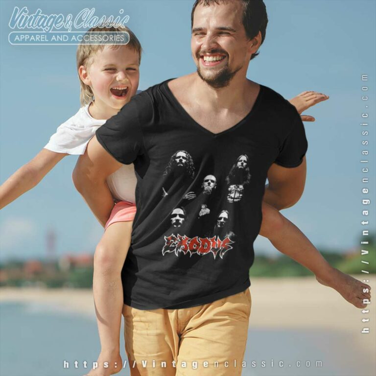 Exodus Band V Neck TShirt Exodus Band V Neck TShirt