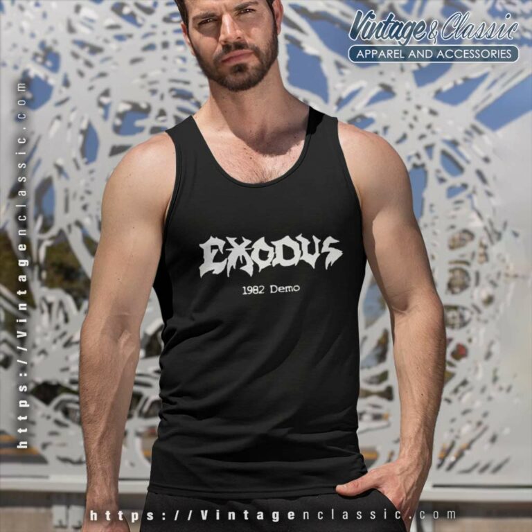 Exodus Shirt 1982 Demo Tank Top Racerback Exodus Shirt 1982 Demo Tank Top Racerback