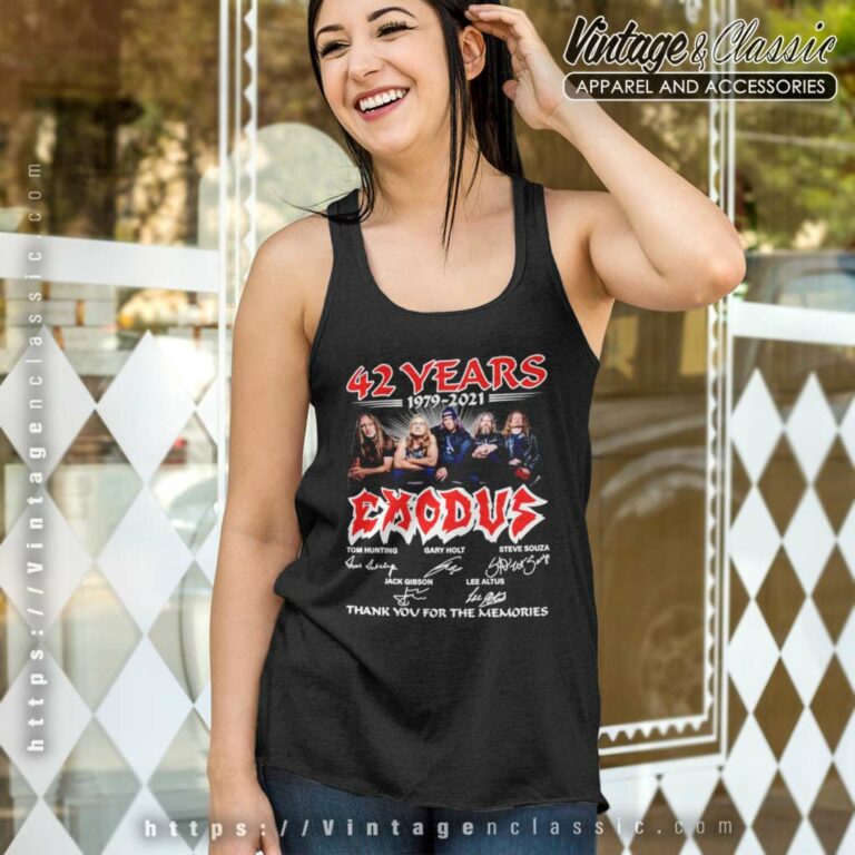Exodus Shirt American Thrash Metal Band 42 Years Signature Tank Top Racerback Exodus Shirt American Thrash Metal Band 42 Years Signature Tank Top Racerback