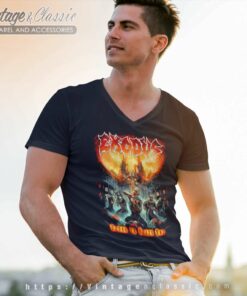 Exodus Shirt Blood In Blood Out V Neck TShirt
