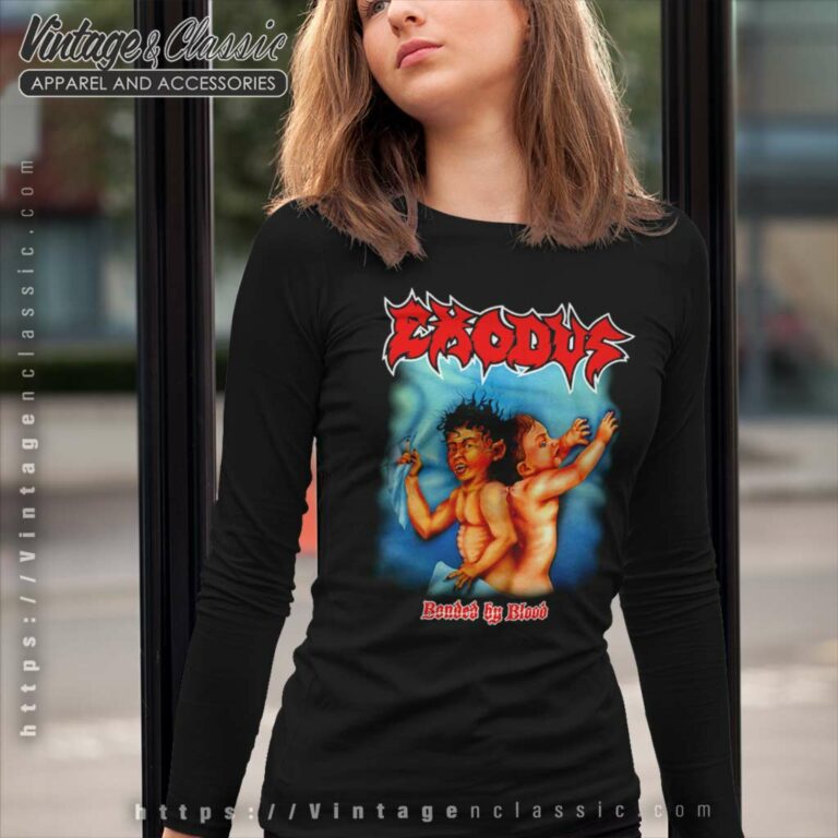 Exodus Shirt Bonded By Blood 1985 Long Sleeve Tee Exodus Shirt Bonded By Blood 1985 Long Sleeve Tee