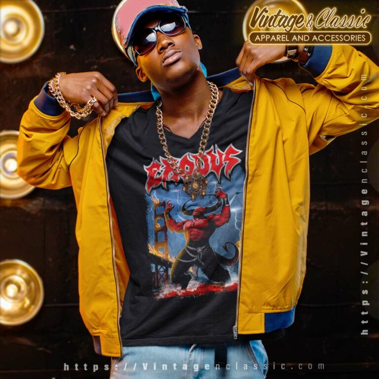 Exodus Shirt Demon Tour V Neck TShirt Exodus Shirt Demon Tour V Neck TShirt