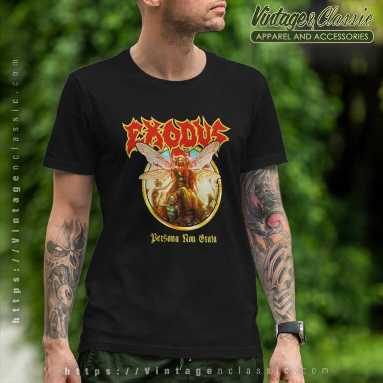 Exodus Shirt Persona Non Grata 2022 Tour T Shirt Exodus Shirt Persona Non Grata 2022 Tour T Shirt