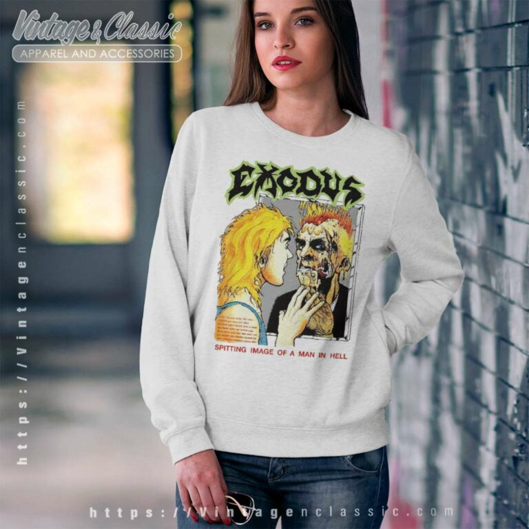 Exodus Shirt Spitting Images Of A Man In Hell Sweatshirt Exodus Shirt Spitting Images Of A Man In Hell Sweatshirt