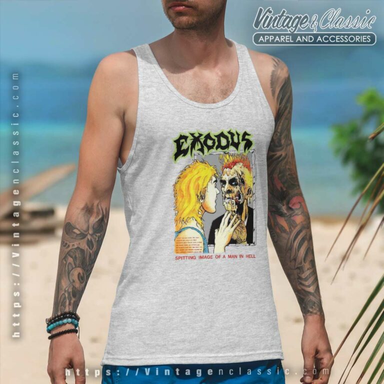 Exodus Shirt Spitting Images Of A Man In Hell Tank Top Racerback Exodus Shirt Spitting Images Of A Man In Hell Tank Top Racerback