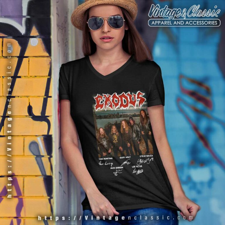 Exodus Shirt Thank You Memories V Neck TShirt Exodus Shirt Thank You Memories V Neck TShirt