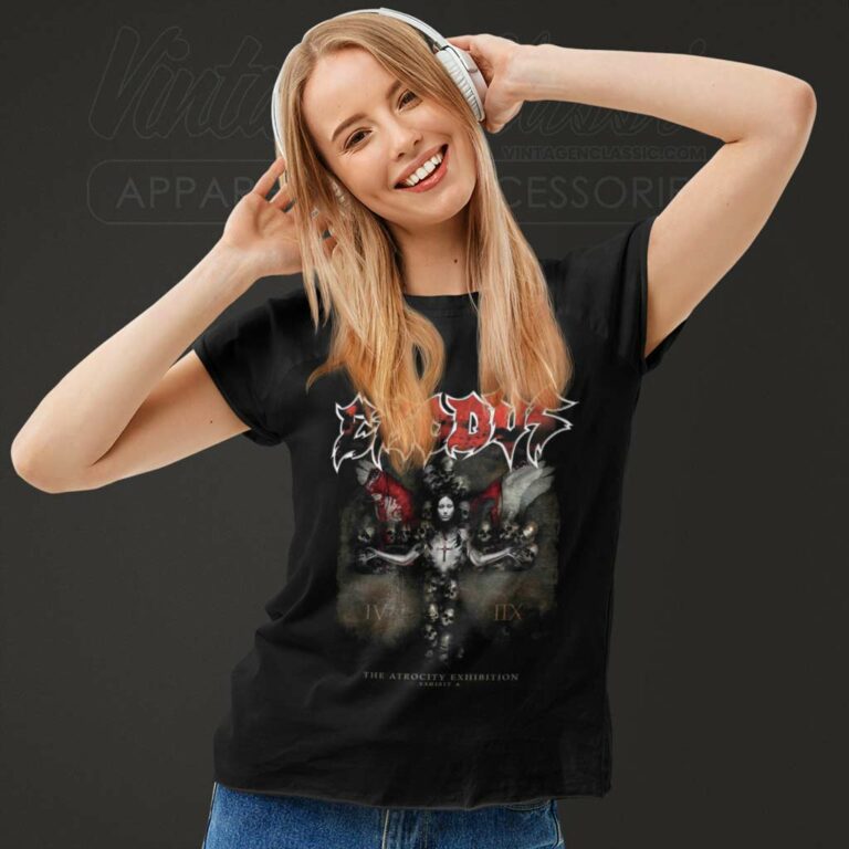 Exodus Shirt The Atrocity Exhibition Exhibit A Women TShirt Exodus Shirt The Atrocity Exhibition Exhibit A Women TShirt