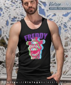 FNAF Multi Colored Freddys Shirt 4 FNAF Multi Colored Freddys Tank Top Racerback