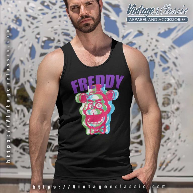 FNAF Multi Colored Freddys Tank Top Racerback FNAF Multi Colored Freddys Tank Top Racerback