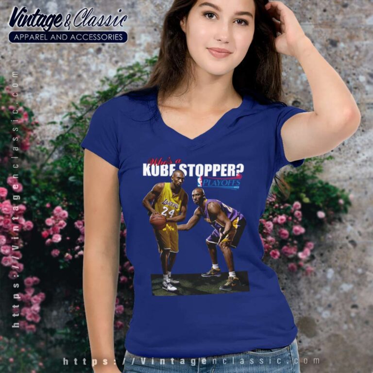 Faded Kobe Stopper Final Playoffs V Neck TShirt Faded Kobe Stopper Final Playoffs V Neck TShirt