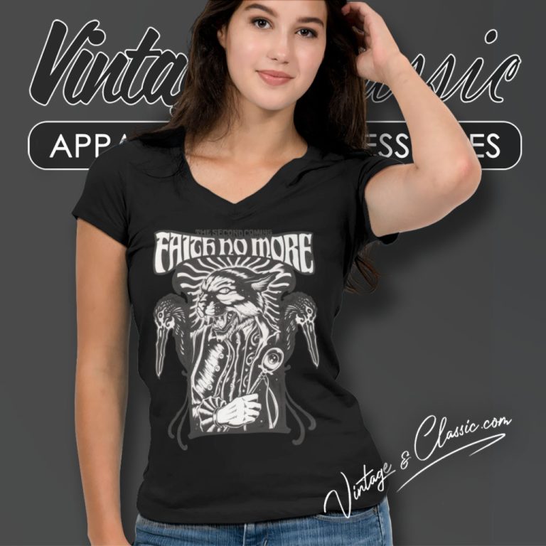 Faith No More Comicart V Neck TShirt Faith No More Comicart V Neck TShirt
