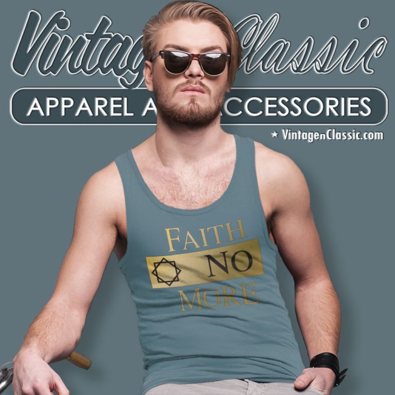 Faith No More Logo Gold Tank Top Racerback Faith No More Logo Gold Tank Top Racerback