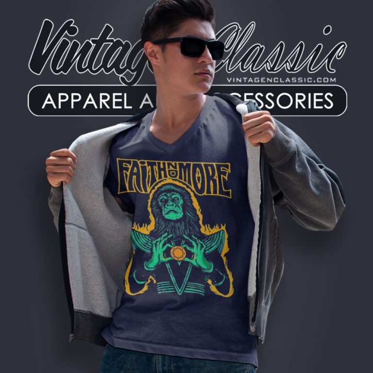 Faith No More Vintage V Neck TShirt Faith No More Vintage V Neck TShirt