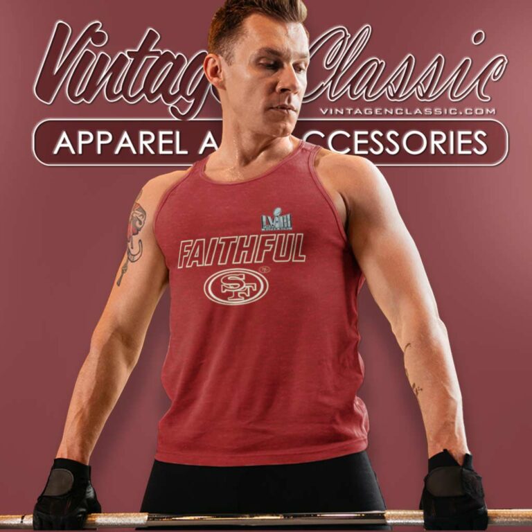 Faithful San Francisco 49ers Super Bowl Lviii Tank Top Racerback Faithful San Francisco 49ers Super Bowl Lviii Tank Top Racerback