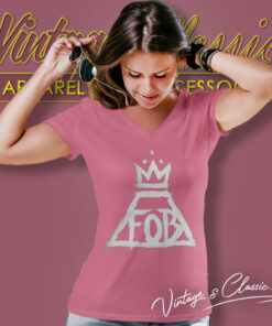 Fall Out Boy Crown Logo V Neck TShirt