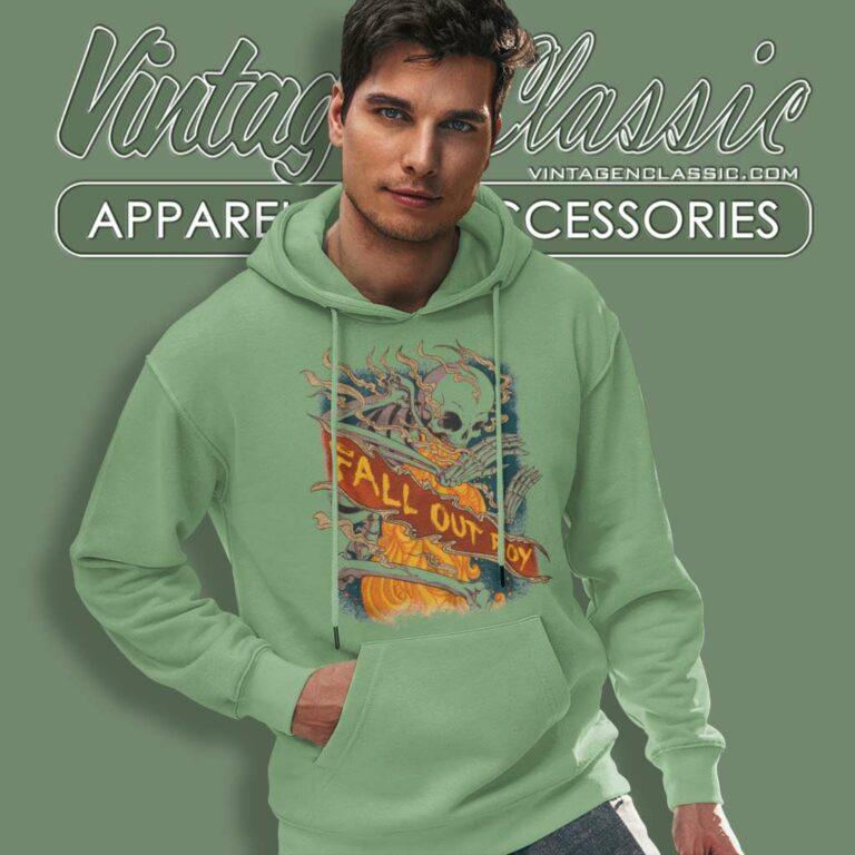 Fall Out Boy Fire Skeleton Hoodie Fall Out Boy Fire Skeleton Hoodie